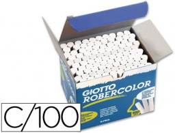 100 tizas antipolvo Robercolor blancas